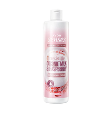 Load image into Gallery viewer, Avon Senses Moon Milk Collection Irresistible Coconut Milk & Raspberry Rich Shower Crème