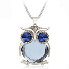 Load image into Gallery viewer, Owl Design Rhinestones Crystal Pendant Necklaces