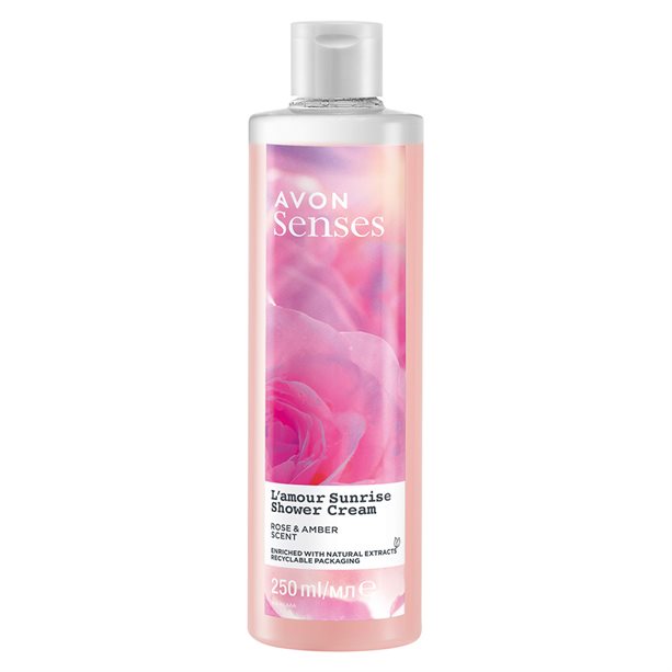 Avon Senses L'Amour Sunrise Rose & Amber Shower Cream - 250ml