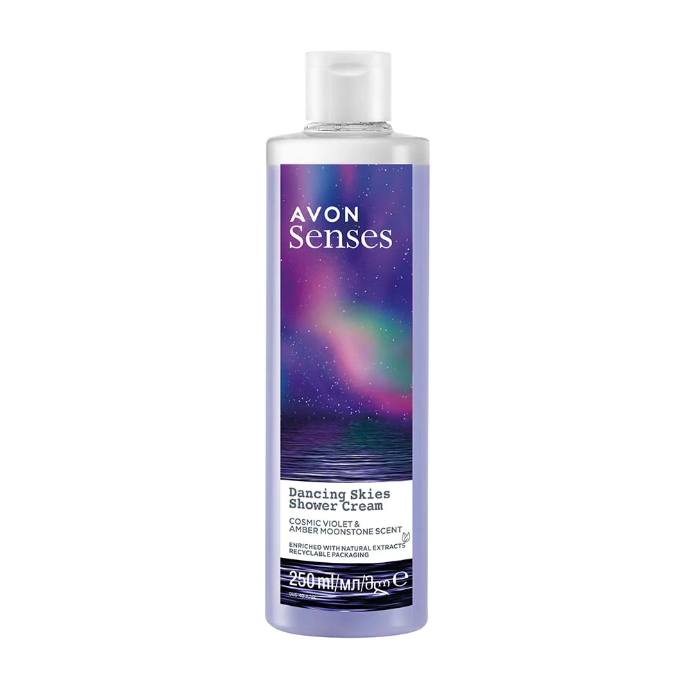 Avon Senses Dancing Skies Shower Cream: Cosmic Violet & Amber Moonstone - 250ml