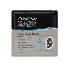 Load image into Gallery viewer, Avon Anew Pollution Protect Fresh Black Sheet Mask
