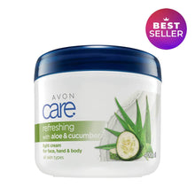 Load image into Gallery viewer, Avon Care Aloe &amp; Cucumber Multipurpose Cream for Face, Hands &amp; Body - 400ml
