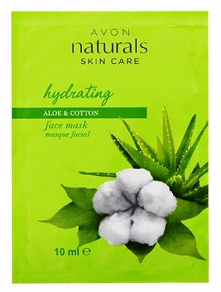Avon Naturals Skin Care Hydrating Aloe & Cotton Face Mask Sachet - 10ml