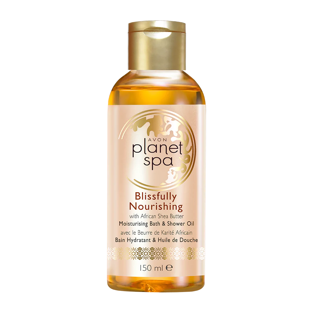 Avon Planet Spa Blissfully Nourishing with African Shea Butter Moisturising Bath & Shower Oil - 150ml