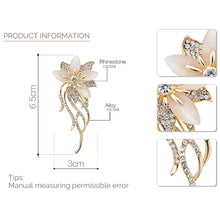 Load image into Gallery viewer, Crystal Flower Brooch
