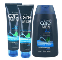 Load image into Gallery viewer, Avon Care Men Cooling Effect Shower &amp; Shave Set
