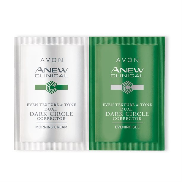 Avon Anew Clinical Dual Dark Circle Eye Cream Corrector Sample Sachet - 2ml (2x1ml)