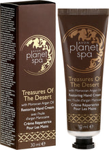 Load image into Gallery viewer, Avon Planet Spa Treasures Of The Desert with Moroccan Argan Restoring Hand Cream - 30ml
