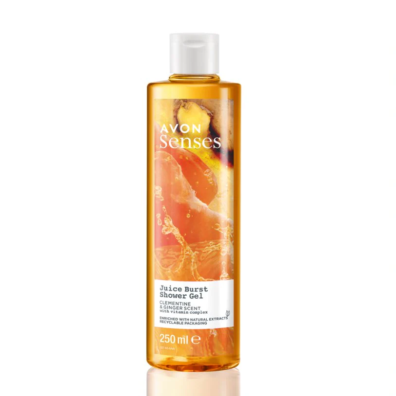 Avon Senses Juice Burst Clementine & Ginger Shower Gel - 250ml