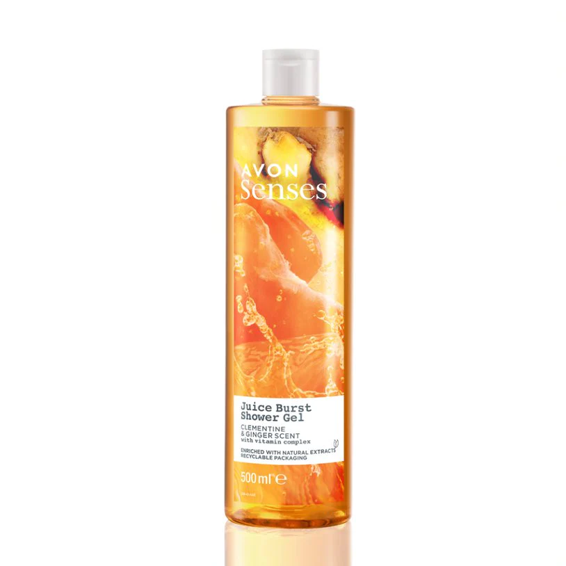 Avon Senses Juice Burst Clementine & Ginger Shower Gel - 500ml