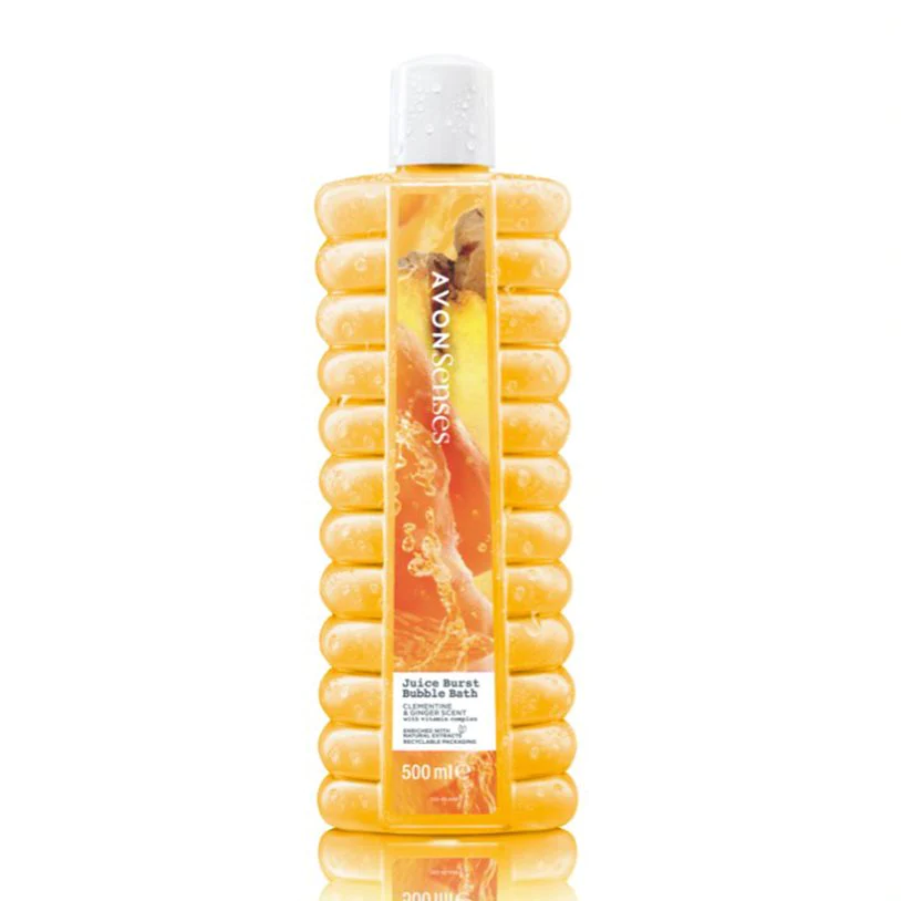 Avon Senses Juice Burst Clementine & Ginger Bubble Bath - 500ml