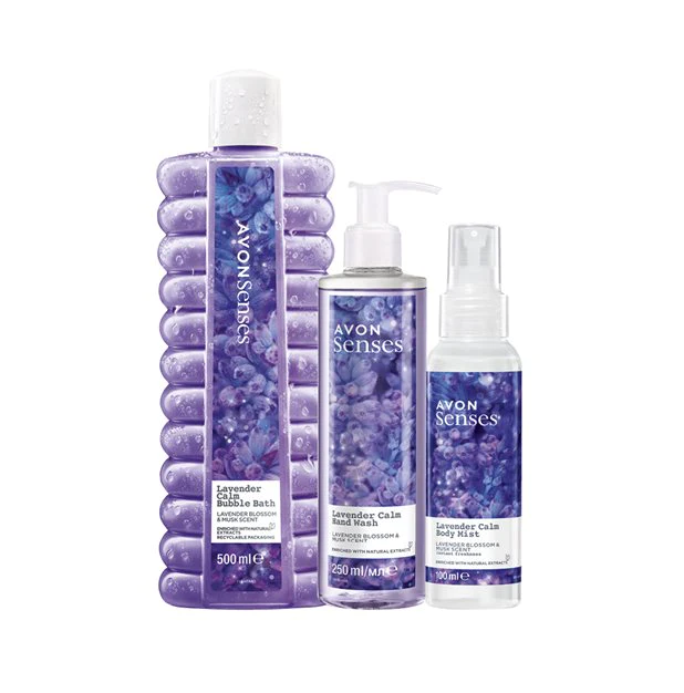 Avon Senses Lavender Calm Bathroom Set