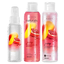 Load image into Gallery viewer, Avon Naturals Pomegranate &amp; Mango Shower Gel + Body Lotion + Body Mist - Set
