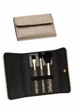 Load image into Gallery viewer, Avon Gold Ombre Make Up Brush Set

