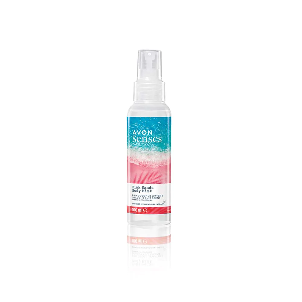 Avon Naturals Senses Pink Sands Body Mist - Pink Coconut Water & Dragon Fruit - 100ml