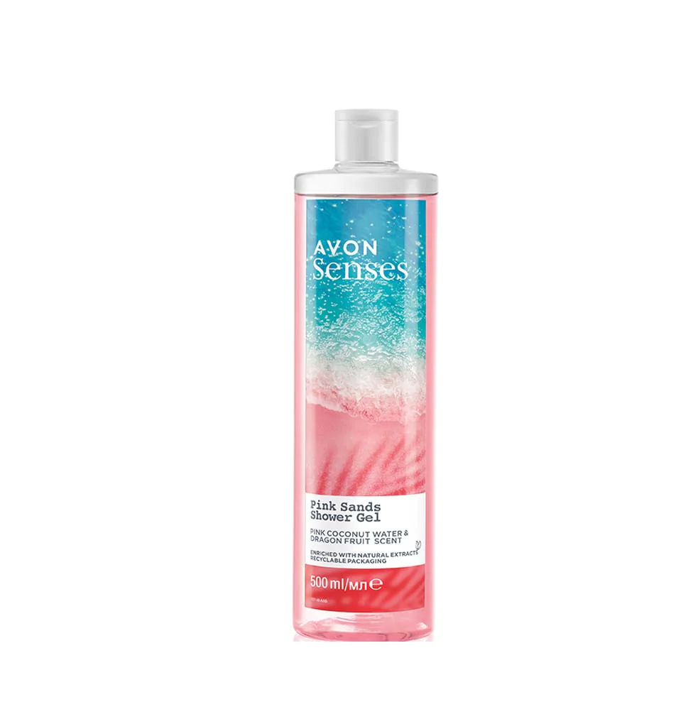 Avon Senses Pink Sands Shower Gel Pink Coconut Water & Dragon Fruit - 500ml