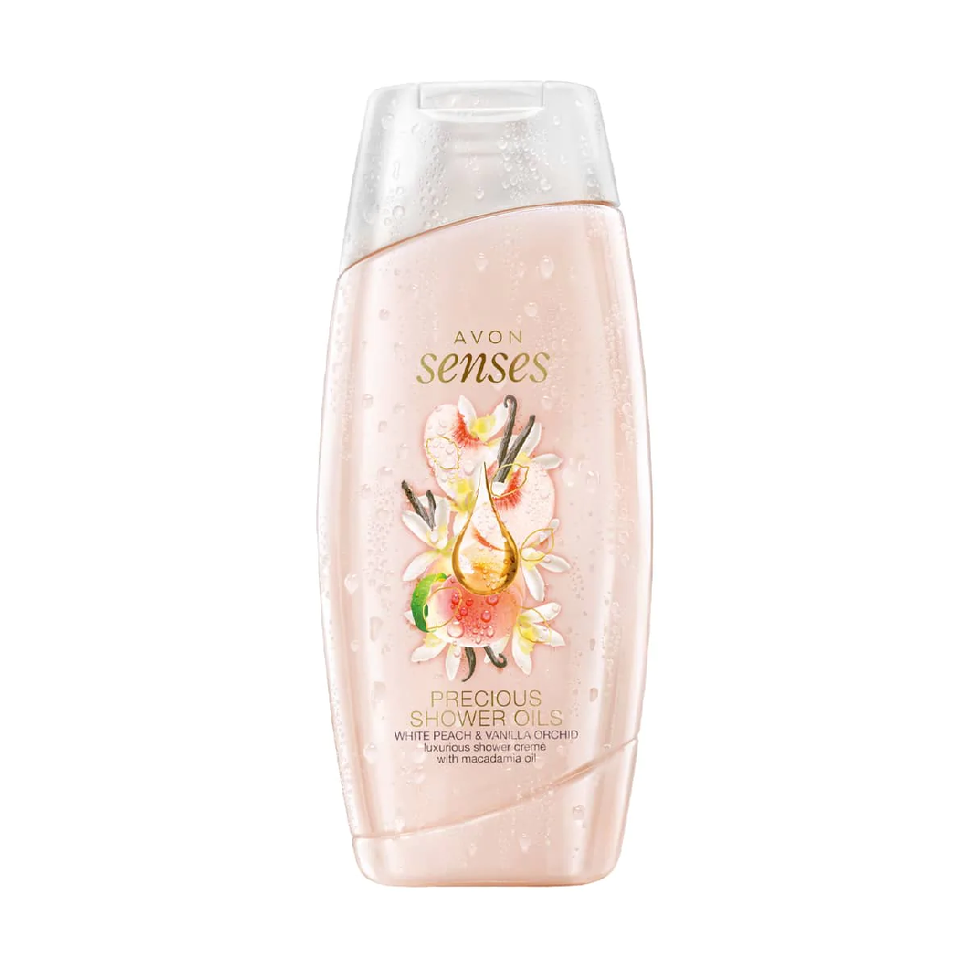 Avon Senses Precious Shower Oils White Peach & Vanilla Orchid Shower Crème - 250ml