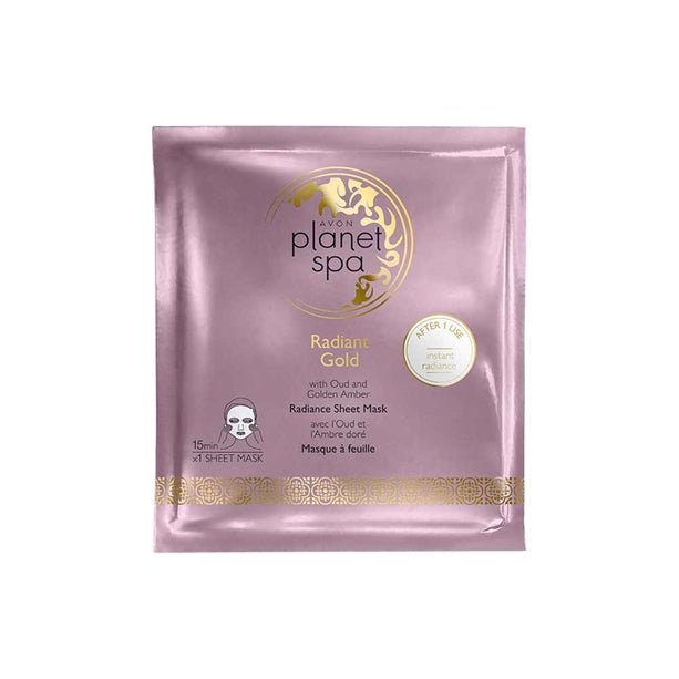 Avon Planet Spa Radiant Gold Sheet Mask