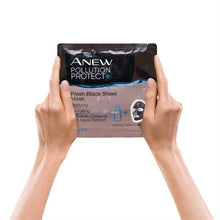 Load image into Gallery viewer, Avon Anew Pollution Protect Fresh Black Sheet Mask - 3 sheets

