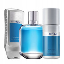 Load image into Gallery viewer, Avon Real Eau de Toilette / Deodorant Body Spray / Hair &amp; Body Wash Gift Set
