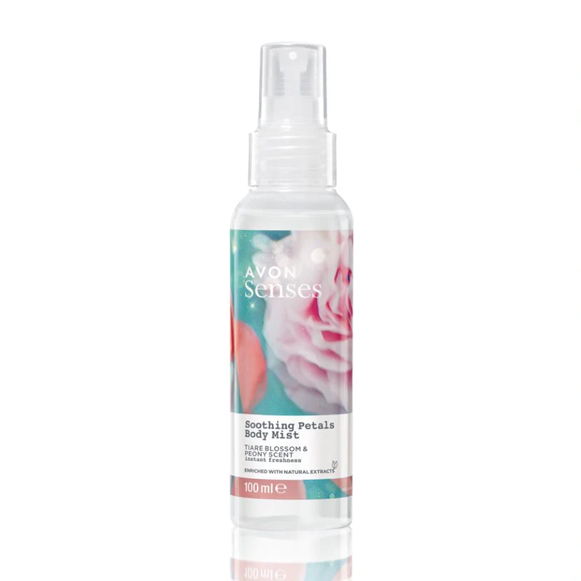 Avon Naturals Senses Soothing Petals Tiare Blossom & Peony Body Mist - 100ml