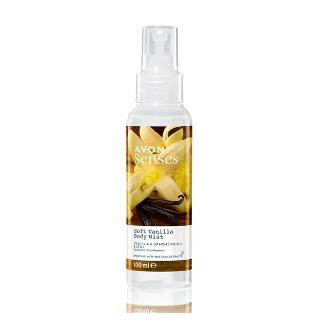 Avon Naturals Senses Soft Vanilla & Sandalwood Body Mist - 100ml