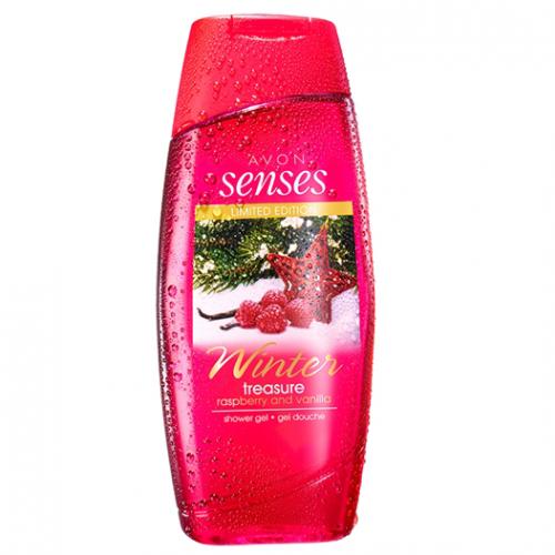 Avon Senses Winter Treasure Raspberry & Vanilla Shower Gel – 250ml (Limited Edition)