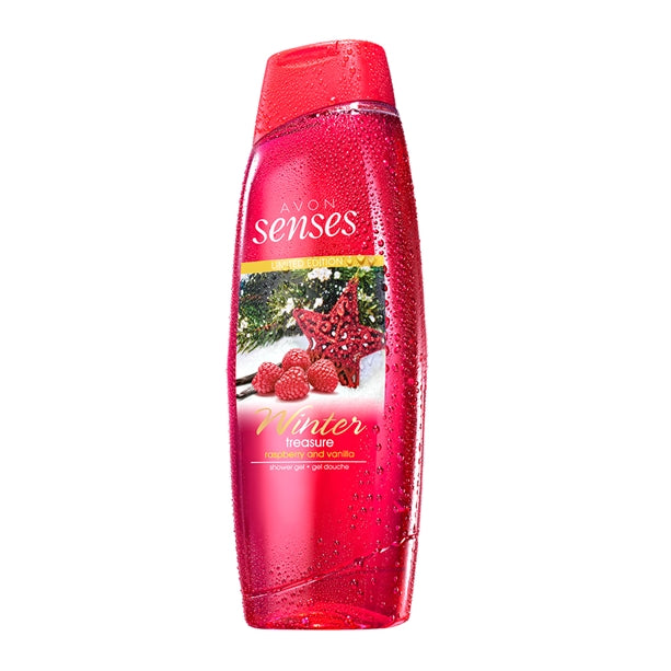 Avon Senses Winter Treasure Raspberry & Vanilla Shower Gel – 500ml (Limited Edition)