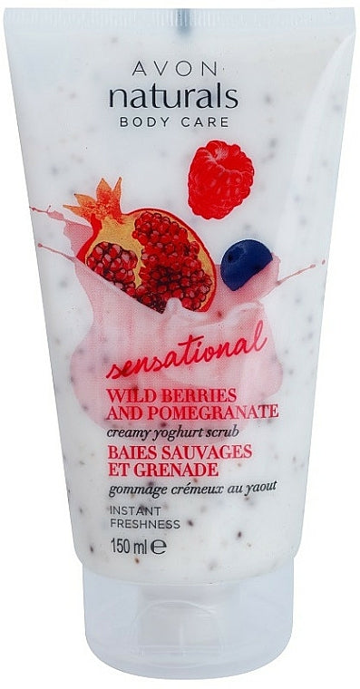 Avon Naturals Sensational Wild Berries & Pomegranate Creamy Yoghurt Body Scrub - 150ml